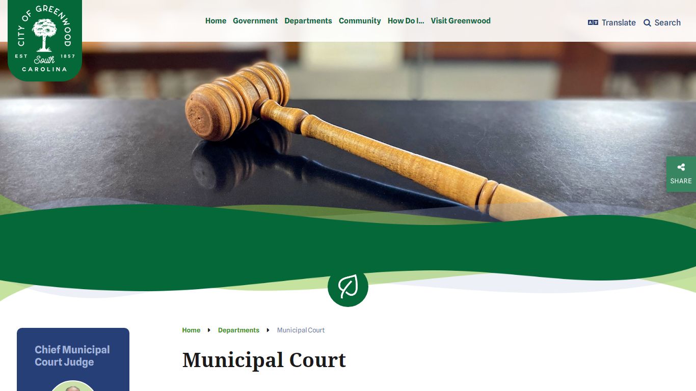 Municipal Court - City of Greenwood, SC